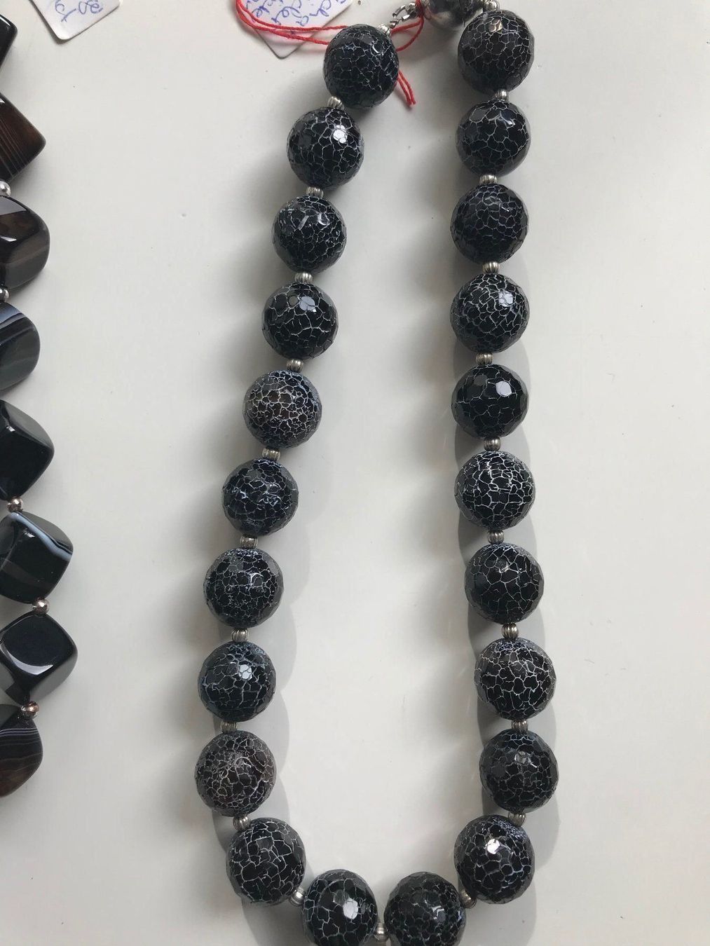 Colliers: Kette, schwarzer Achat, Cracket, – Neuf avec emballage d'origine à Bern par antigua13 2