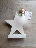 Étoile en bois décorative avec un ange - idéal déco de Noël