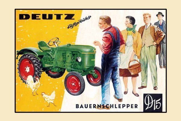 Insegne: Blechschild-VEUTZ BAUERNSCHLEPPER D 15 LUFTGEKÜHLT – Nuovo e nell'imballaggio originale da Rupperswil venduto da big-one-sale