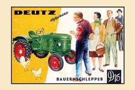 Blechschild-VEUTZ BAUERNSCHLEPPER D 15 LUFTGEKÜHLT