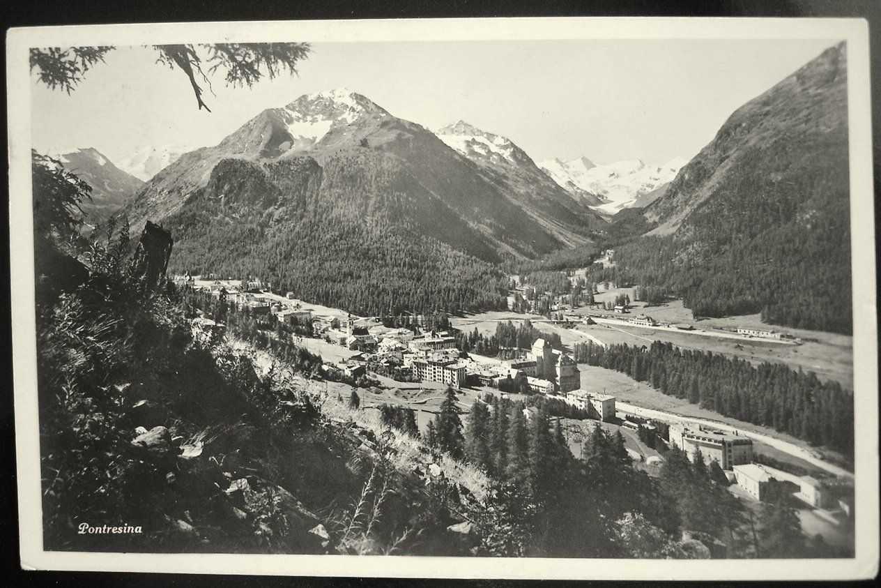 Cartoline postali: PONTRESINA Guggenheim No. 16091 – Usato da Jona venduto da philajona