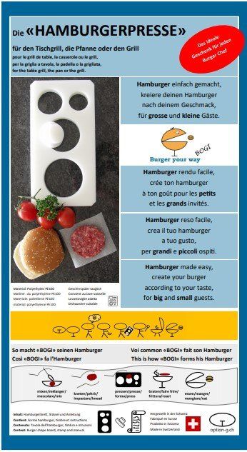 Küchengeräte: Hamburgerpresse GW – Neu und originalverpackt aus Meilen von gwunderfitzig 1