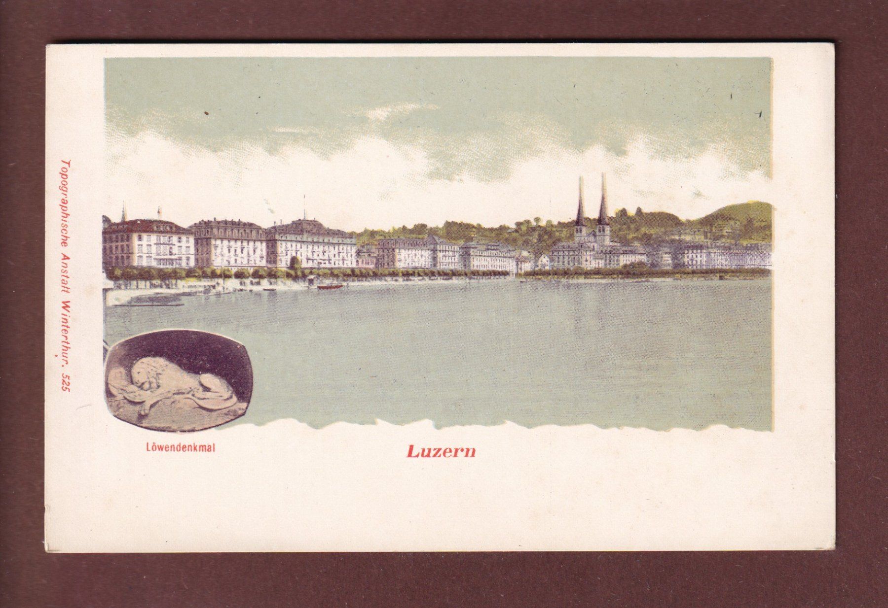 Cartoline postali: LUZERN - Topographische Anstalt Winterthur – Usato da Pully venduto da nicecards