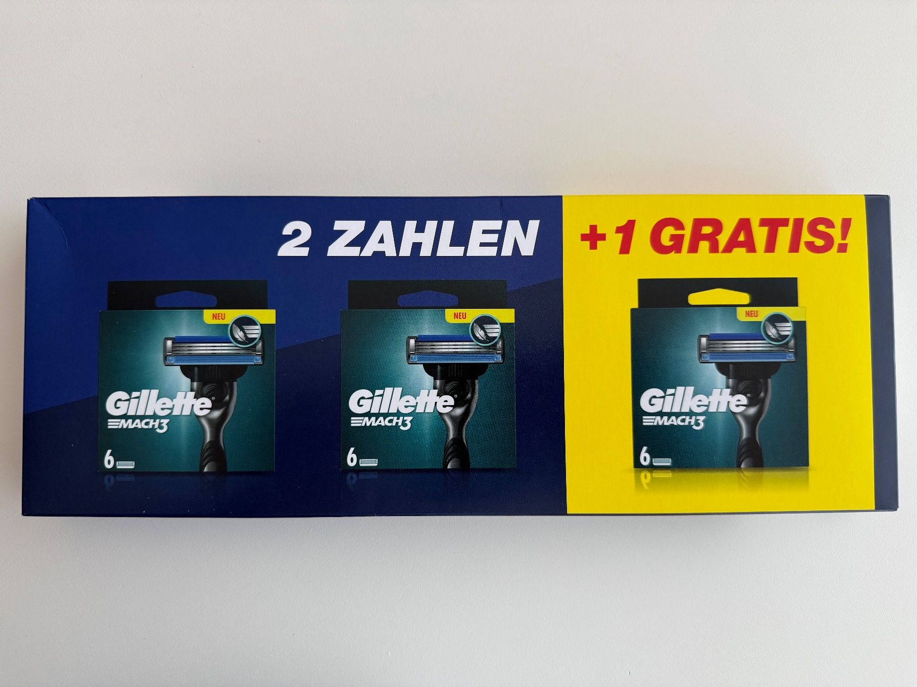 Gillette Rasierapparate & Rasierklingen: Gillette Mach3, 18 pcs – Neu und originalverpackt aus St-Gingolph von GoldenKeys