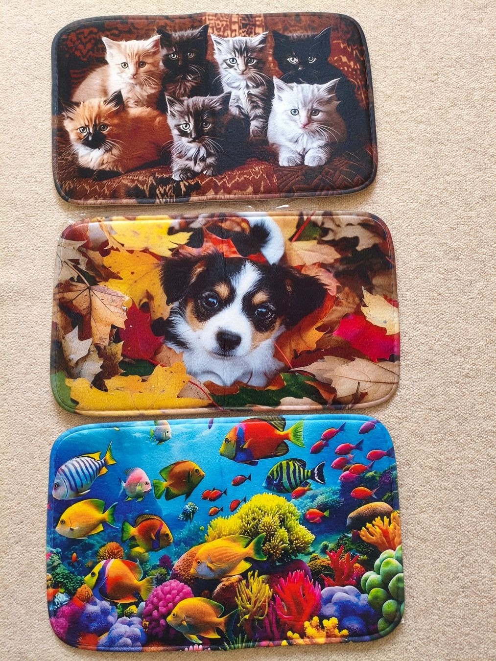 Bodenmatten: Teppich Hunde Katze Fische Ozean – Neu und originalverpackt aus Vogelsang AG von miinlade