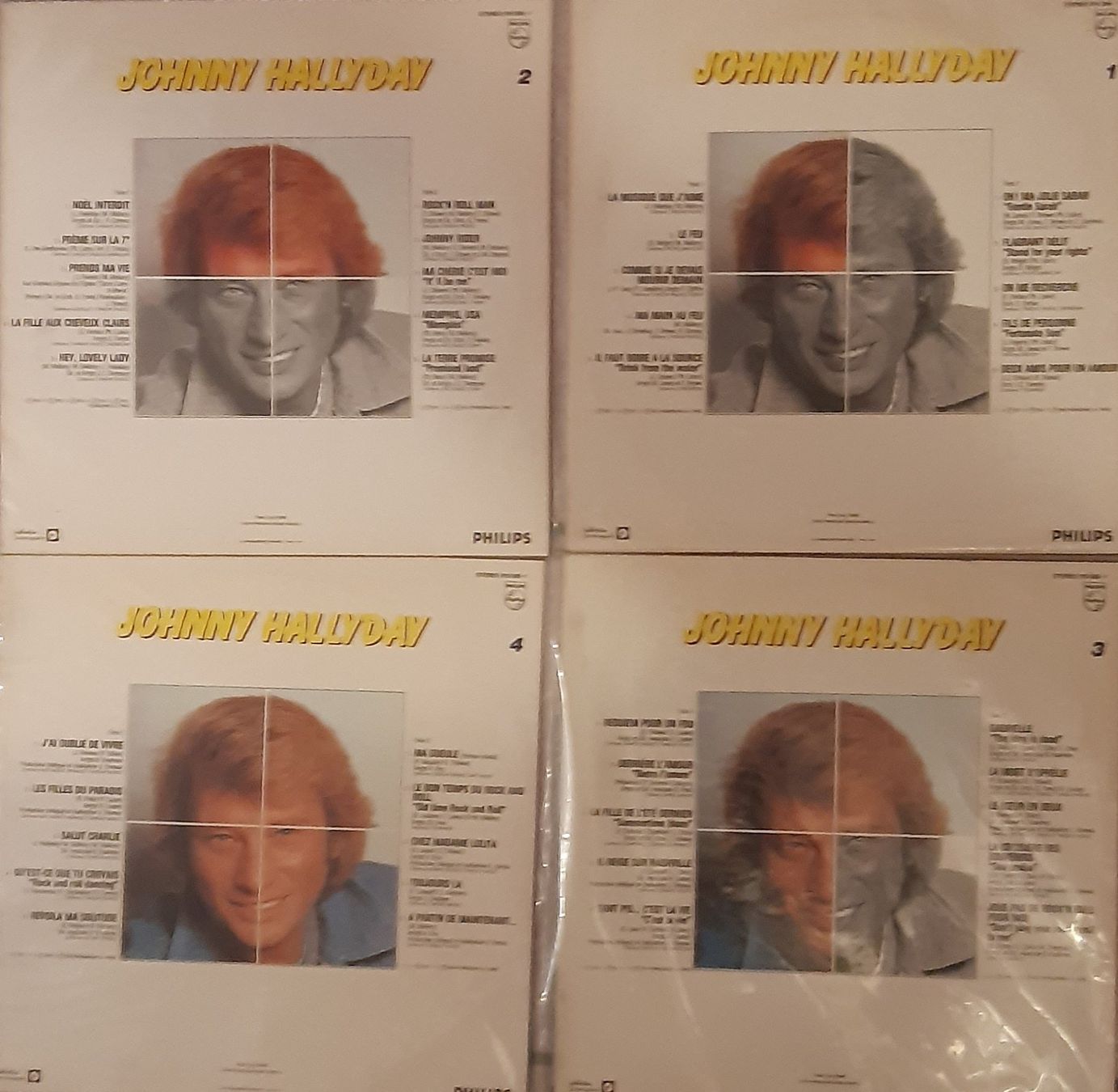 Schallplatten: JOHNNY HALLYDAY - 4 Disques puzzle - ORIGINAL – Gebraucht aus Noréaz von Hallyday 1