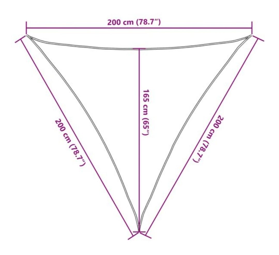 Vidaxl Parasols: Sonnensegel 3-eckig neu 2x2x2m – Neuf (Voir description) à Wengi b. Büren par NeReida88 4