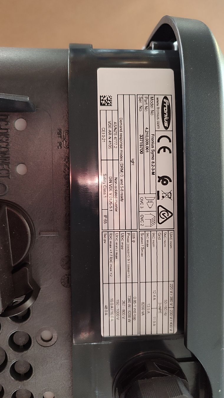 Inverter: neuf onduleur fronius symo 8.2 – Nuovo e nell'imballaggio originale da Ménières venduto da Atelier230 1