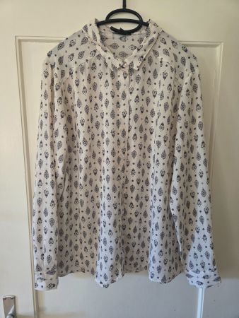 Amisu Bluse, Grösse XL, creme-schwarz, Top Zustand! (49)