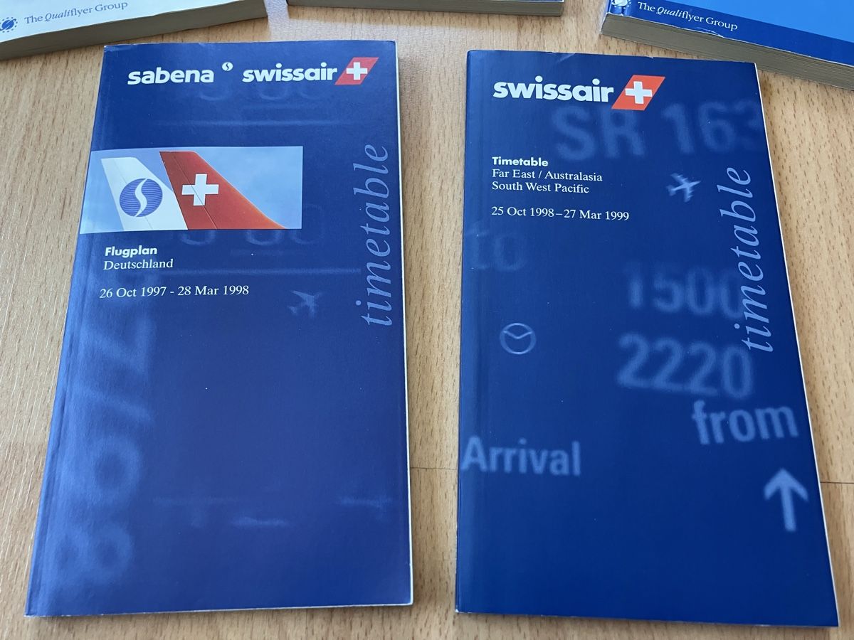 Swissair Documenti: Swissair Timetable x 5 1997 - 2001 – Usato da Zürich venduto da Classic_Collection_Zurich 2