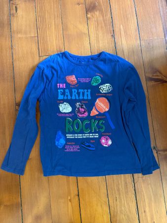T-shirt manches longues Boden bleu imprimé taille 153 cm