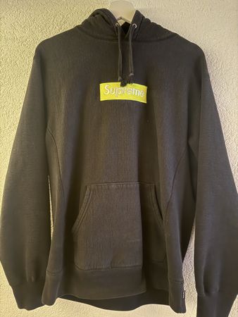 Kapuzenpullover Supreme Box Logo (FW17) schwarz