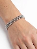 Bracciale color Argento Triplo Filo Regolabile Nuovo