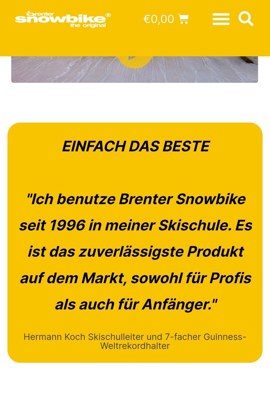 Brenter Skivelo Snowbike Oldtimer Qualität aus Österreich (Gebraucht ...