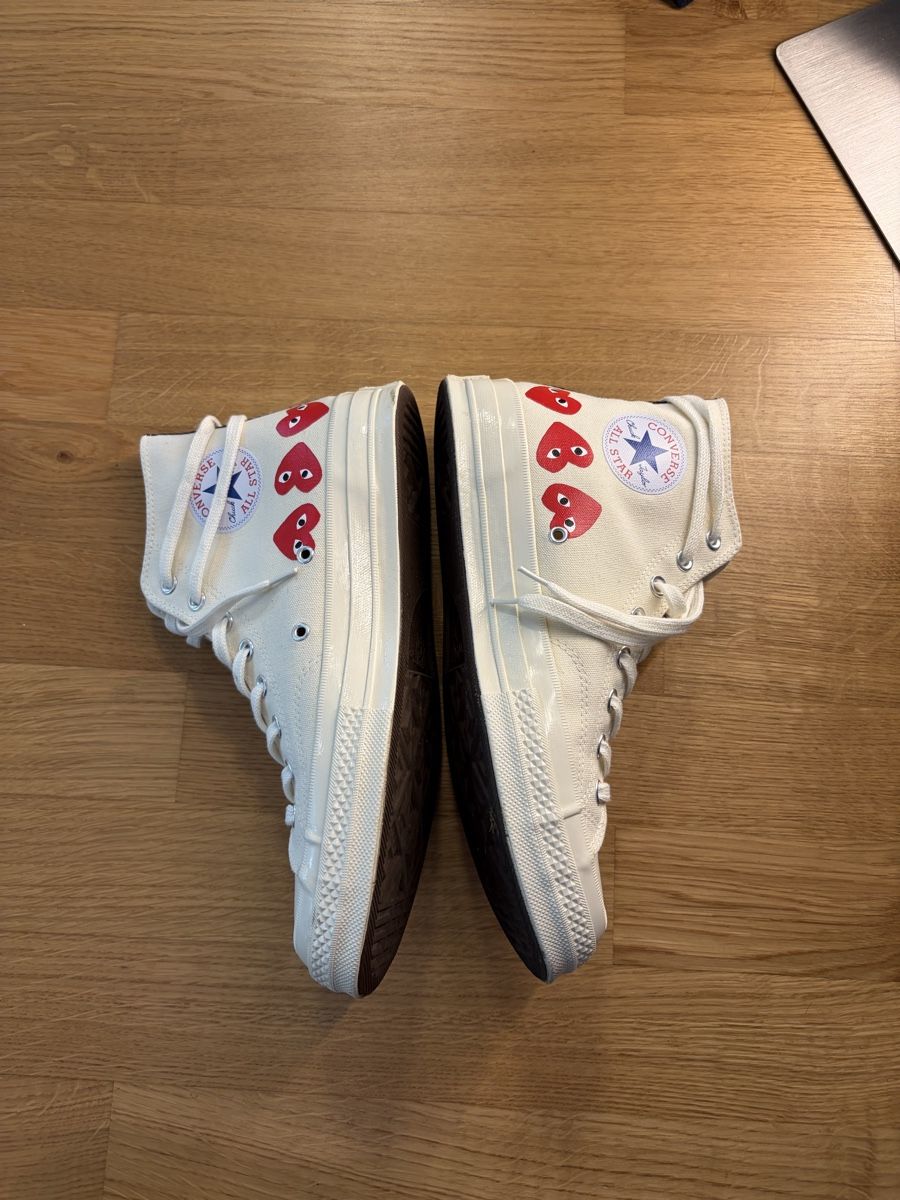 Converse Scarpe da uomo: Comme des Garcons Converse Play Weiss – Nuovo (secondo la descrizione) da Schaffhausen venduto da golazo_vines 2