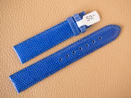 Echt Eidechse Leder Uhrenband 18mm NOS blau 18-16 mm Luxus