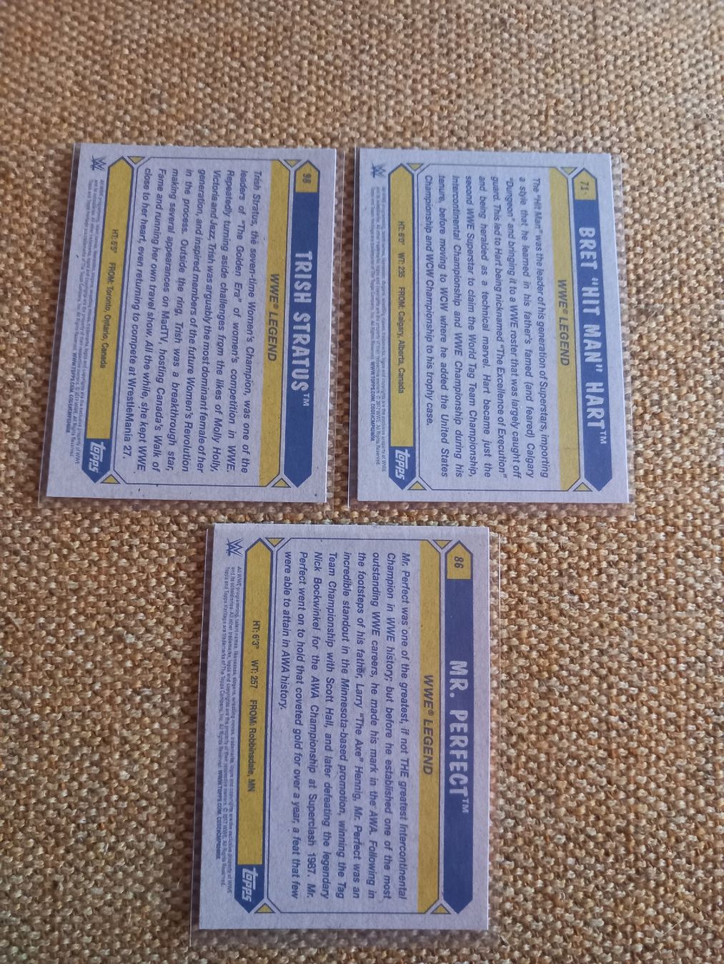 Topps Sammelbilder & Trading cards: 3 WWE Legend Karten Topps – Neu (gemäss Beschreibung) aus Rafz von DonRacletto 1