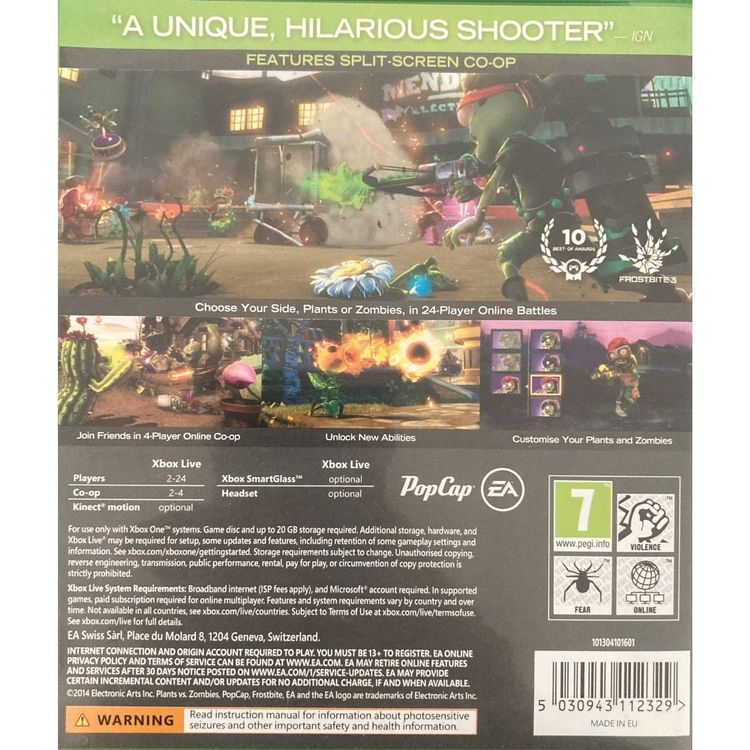 Plants VS Zombies Garden Warfare - XBox ONE (Gebraucht) in Jonschwil ...