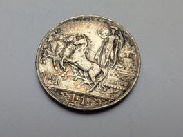 🇮🇹 Italy 1 lira 1917 XF+. V Emanuele III - rare state