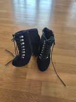 Schwarze Schnürstiefeletten Damenschuhe Stefel Gr. 36 Neu