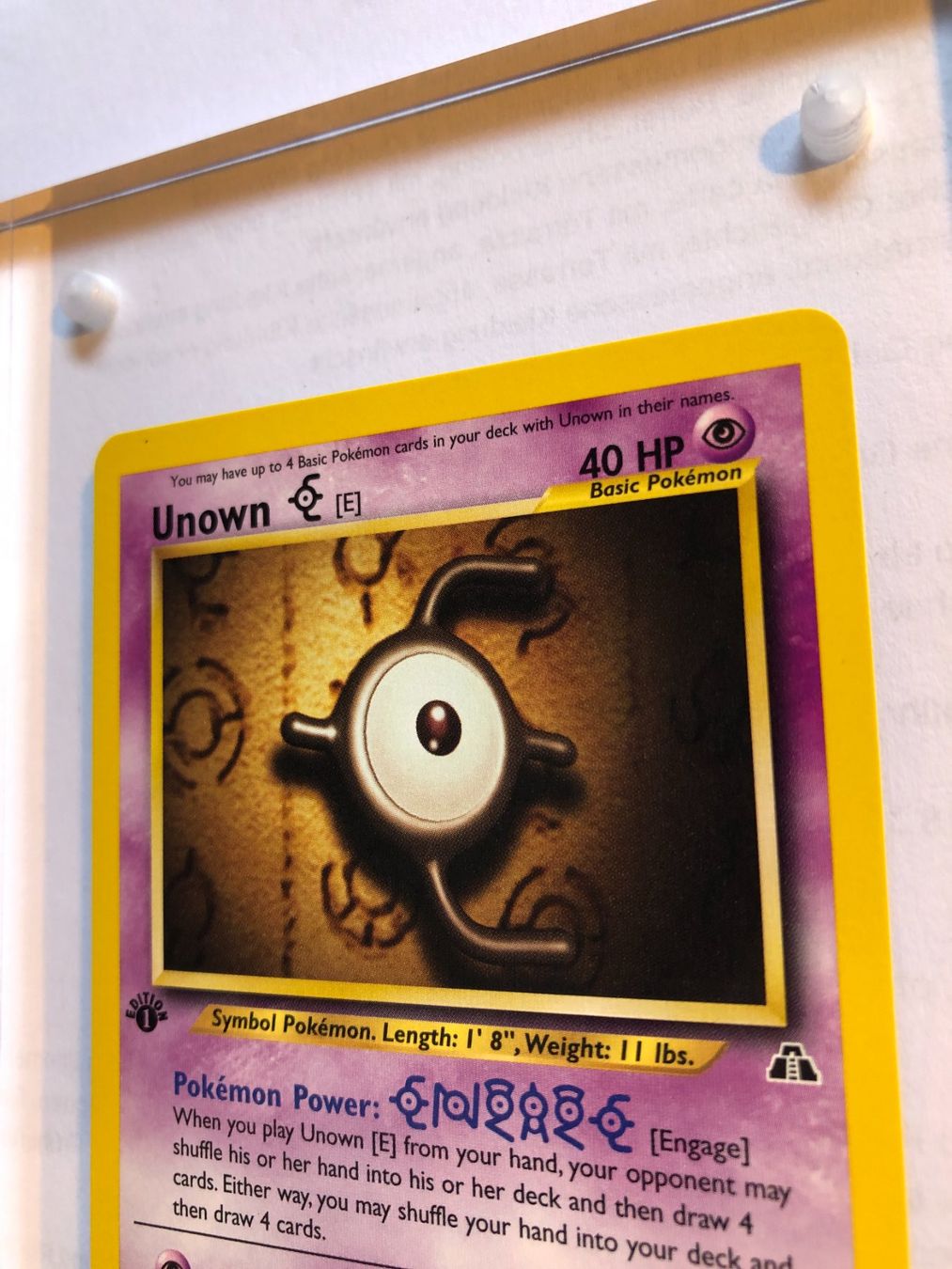 Carte collezionabili: Unown E 1st Neo Discovery - MINT - ab 1.- – Usato da Giubiasco venduto da dan_pr8b 3