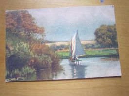 No 17 schöne Postkarte Segelschiff