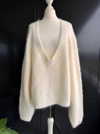 Kuschelig warmer oversized Pullover Weiss Gr. L 10days