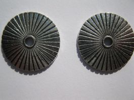 6 Metallperlen, Zwischenperle Scheibe, 19mm