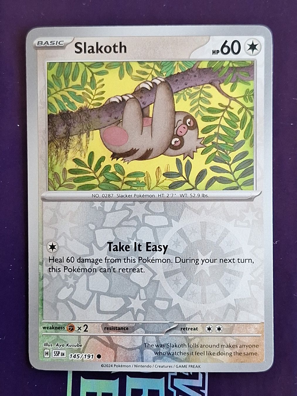 Pokémon Carte collezionabili: Slakoth - Reverse Holo - Pokemon Surging Sparks – Usato da Altstätten SG venduto da GGsGameshop