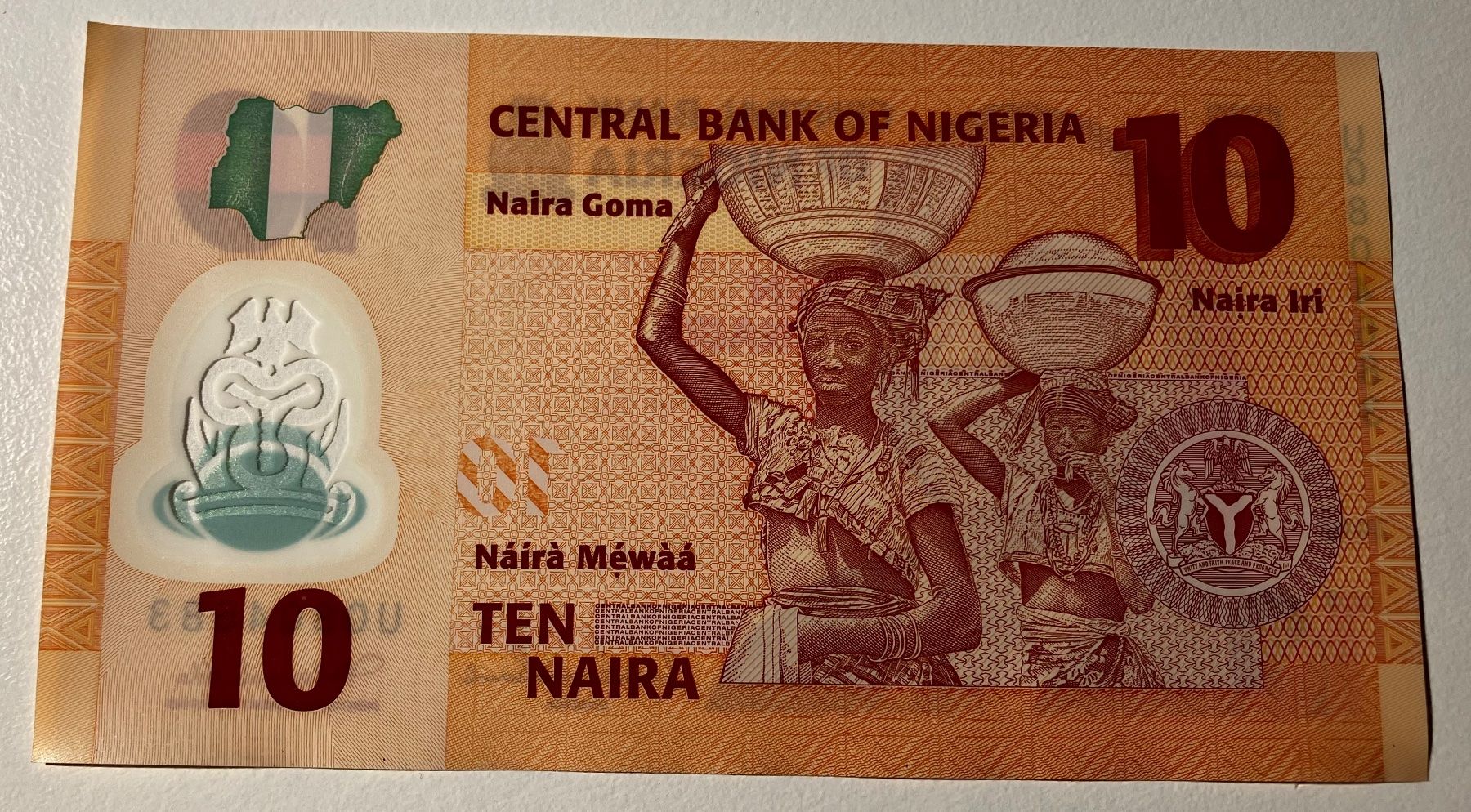 Banknoten: Nigeria 10 Naira 2010 XF – Neu (gemäss Beschreibung) aus Algetshausen von Carrhard 1