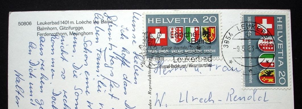 Cartes postales: LEUKERBAD Balmhorn Gitzifurgge – D'occasion à Jona par philajona 1