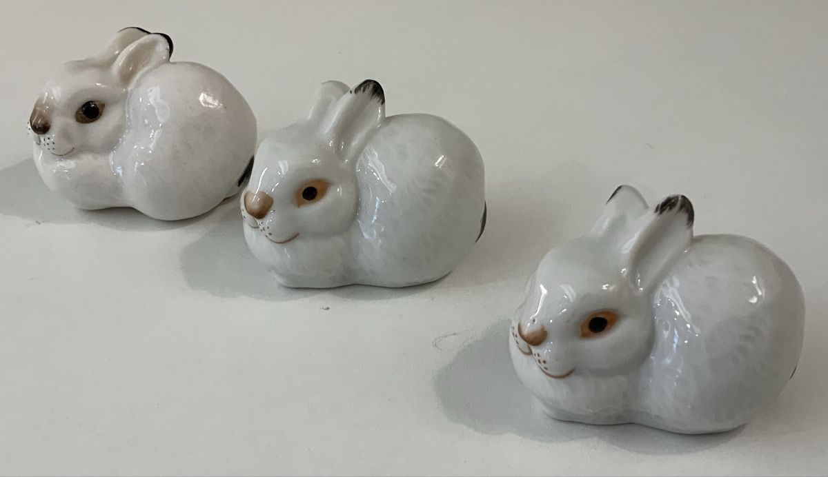 Statuette: Trio de lapins couché – Usato da rolle venduto da Tontonjulot 1