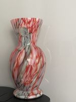 ancien Vase des année 1950 en verre soufflé décor marbré