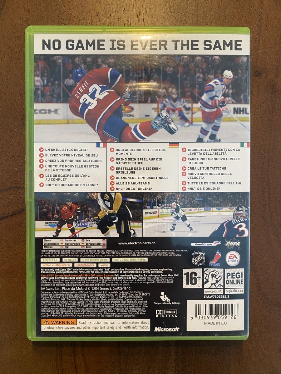 Giochi: NHL 08 für Xbox 360 – Usato da Thunstetten venduto da Virus_33 2