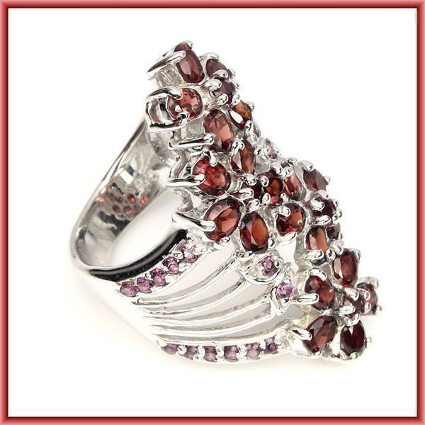 Anelli: ♛ Granat 925 Silberring – Nuovo e nell'imballaggio originale da Oberglatt ZH venduto da Hot-Spot 2