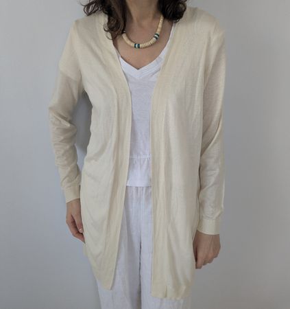 Feiner Strick-Cardigan mit Print, Gr. M, Sommer-Must-Have!