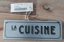 Neues Blechschild LA CUISINE Bloomingville Shabby Chic