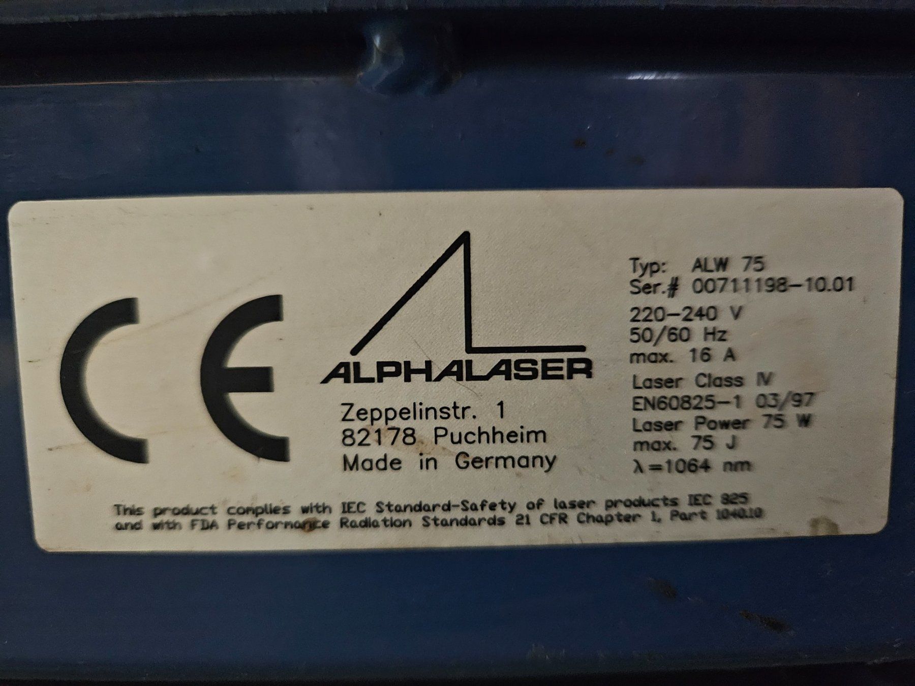 Postes à souder: AlphaLaser Typ ALW 75 – D'occasion à Mägenwil par Jan-Han 8