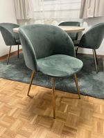 4x Schalenstühle Yves Grün mit weicher Sitzfläche
