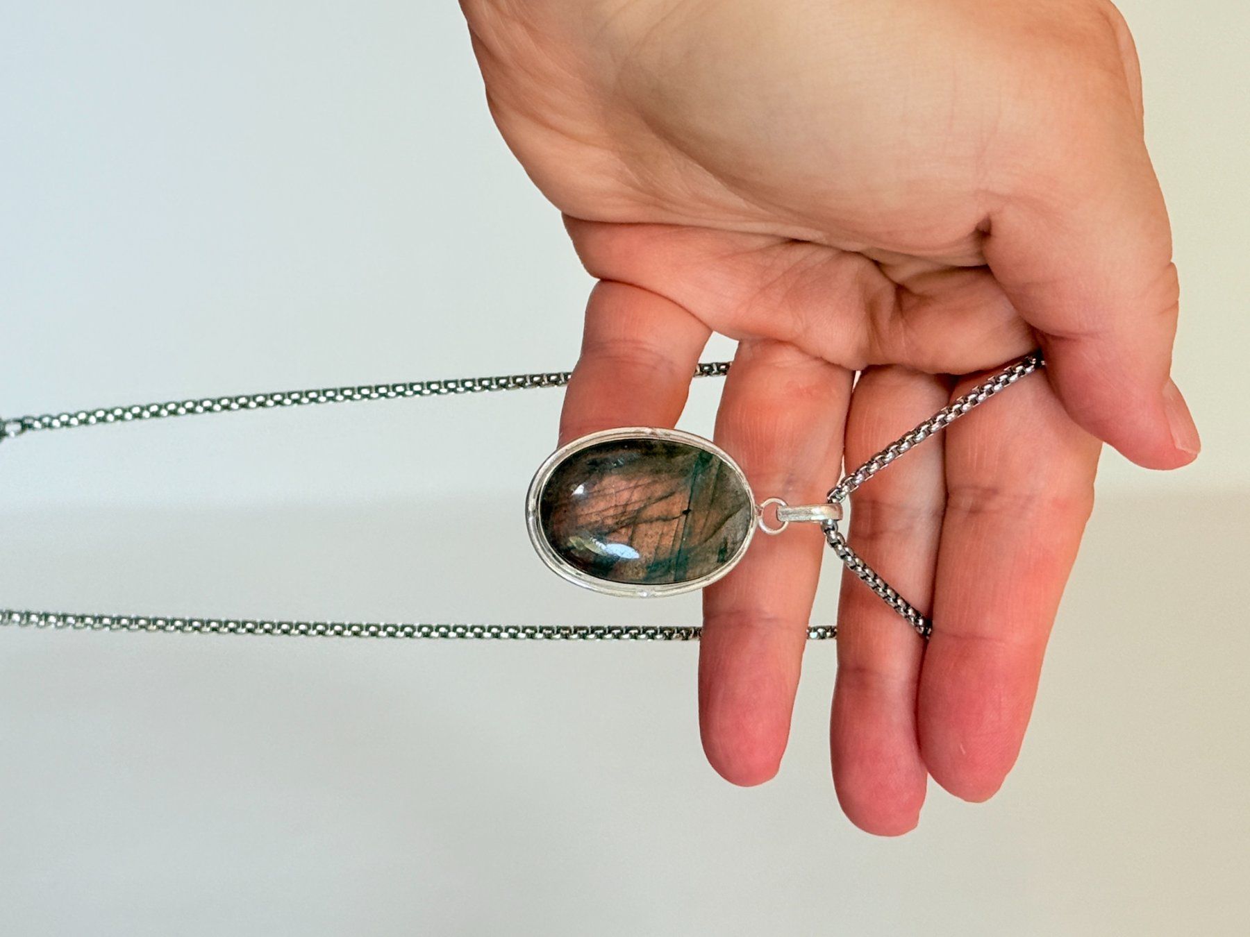 Catenine: Collier  Labradorite Pierre Naturelle  Neuf – Nuovo e nell'imballaggio originale da Genève venduto da AWWA 3