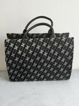 Hallhuber Shopper Handtasche Schwarz Weiss