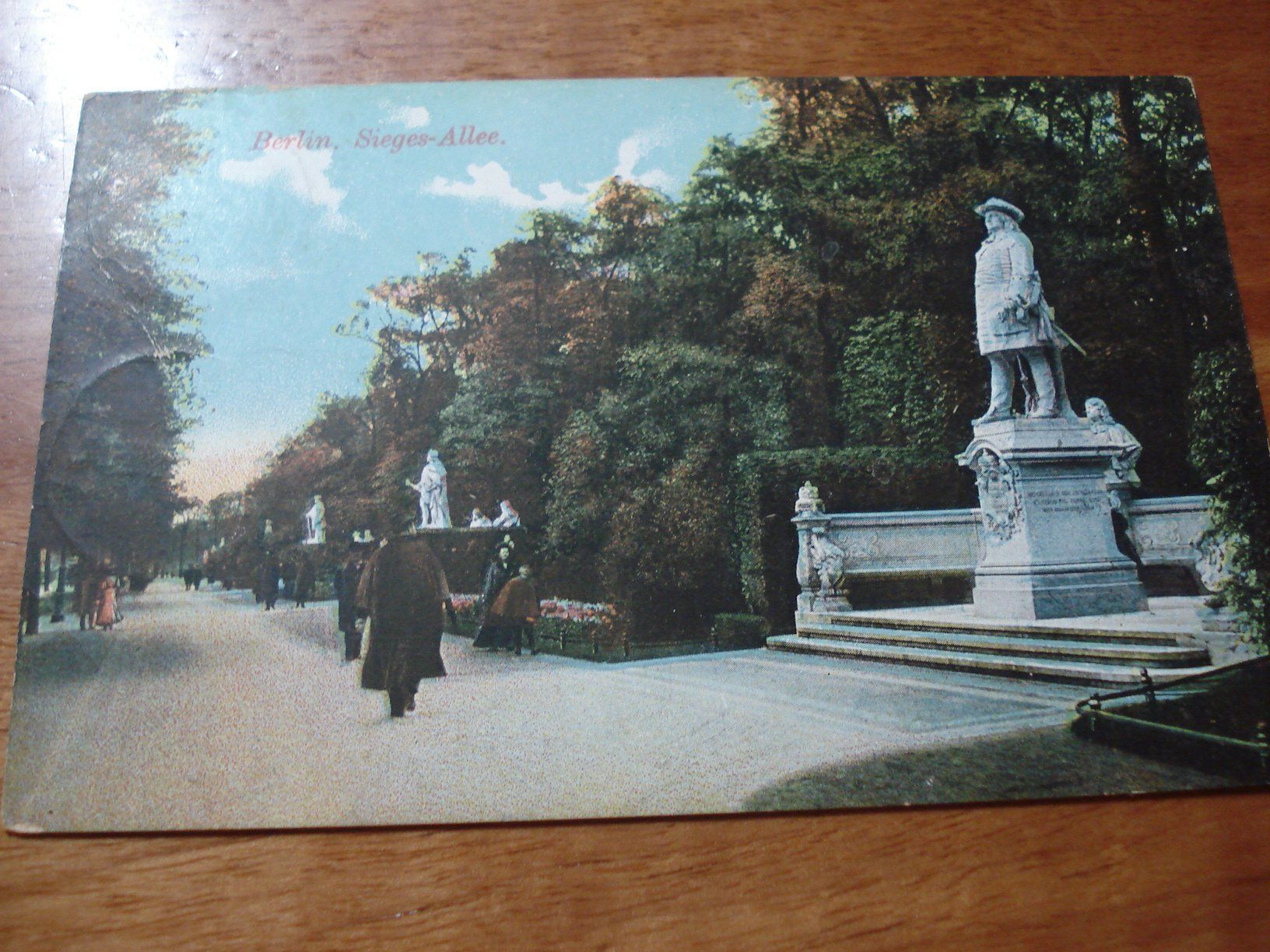 Ansichtskarten: Berlin, 1913, Sieges-Allee, farbig – Gebraucht aus Niederwil AG von morostahu
