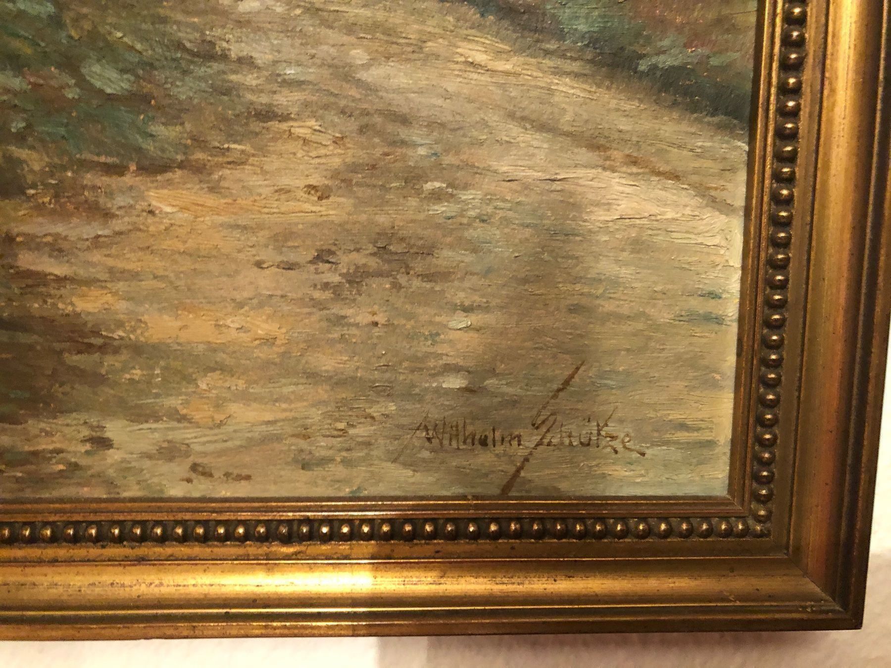 Gemälde: WILHELM SCHÜTZE. Sommerliche Landschaft. – Gebraucht aus Wald ZH von mlnt 7