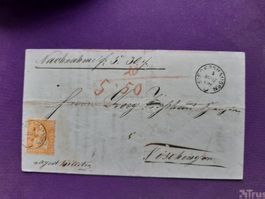 alter Nachnahmebrief 1868 Siegershausen-Fischingen