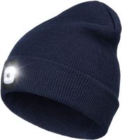 Mütze mit Licht LED, Wiederaufladbare USB Strickmütze