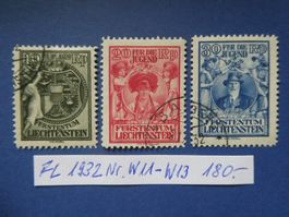 FL 1932 Nr. W11-W13 gestempelt
