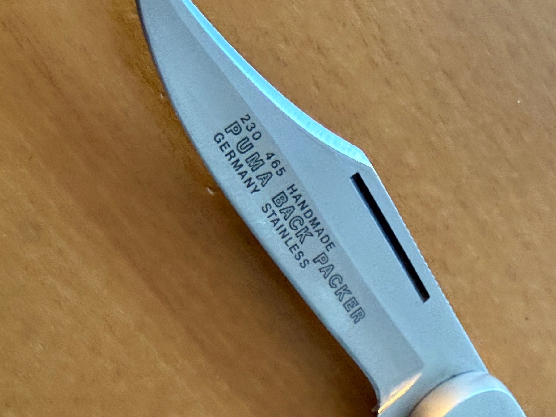 Puma Coltelli tascabile: Puma Back Paper, Messer neuwertig, Top – Usato da Fehraltorf venduto da bruggin 1