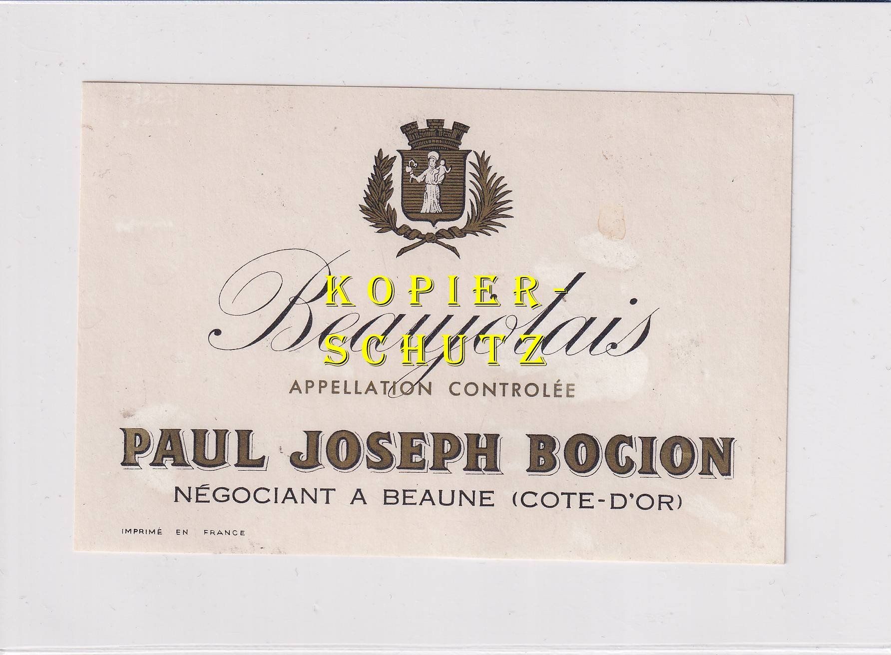 Carta: Etikette - Beaujolais (Bocion) /bd – Usato da Hombrechtikon venduto da Rudolf07