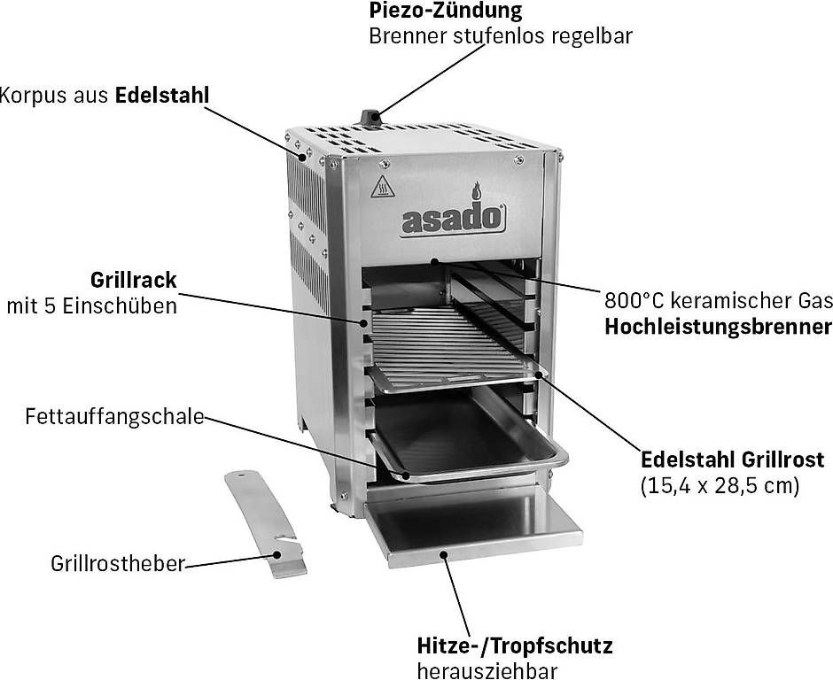 Griglie: Beefer asado Hochtemperaturgrill 800 Grad  – Usato da Zürich venduto da Technoclimbing 1