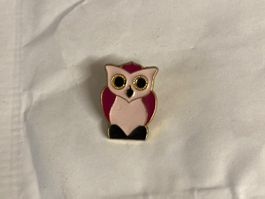 Pin's hibou vintage rose et bordeaux - Accessoire chic!